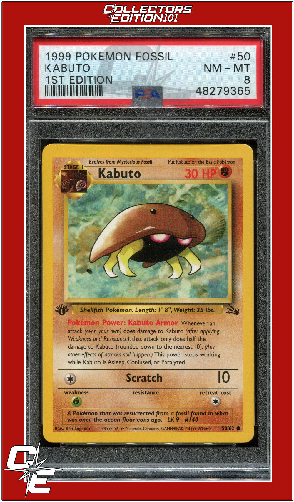 Fossil 50 Kabuto 1st Edition PSA 9