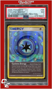 EX Unseen Forces 99 Cyclone Energy Reverse Foil PSA 7