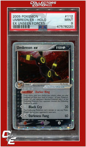 EX Unseen Forces 112 Umbreon EX Holo PSA 9 *SWIRL*