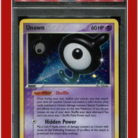 EX Unseen Forces J/28 Unown Holo PSA 8.5