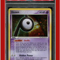 EX Unseen Forces P/28 Unown Holo PSA 8 *SWIRL*