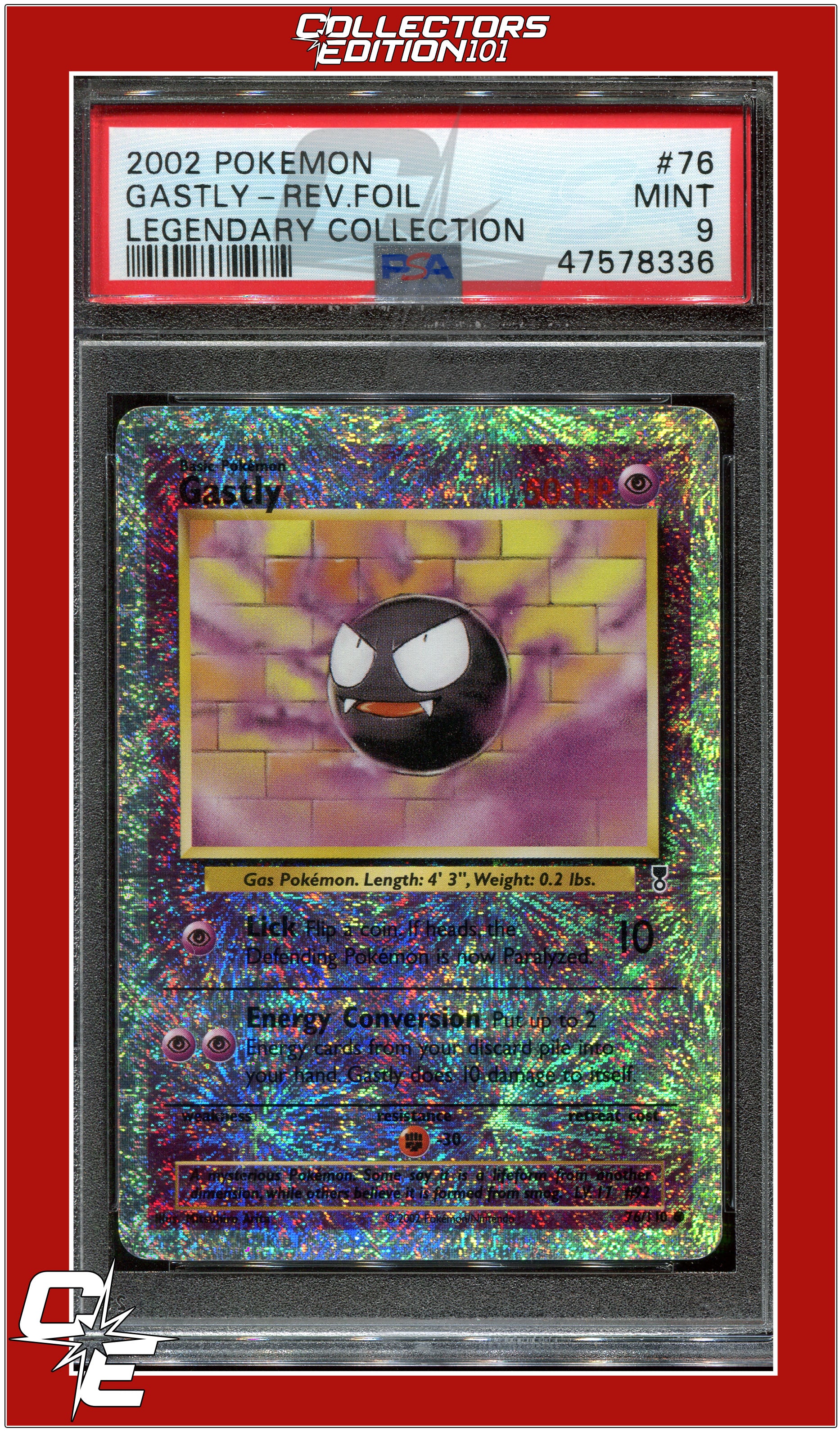 Gastly outlet Legendary Collection Reverse Holo