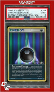 EX Delta Species 103 Darkness Energy Reverse Foil PSA 9