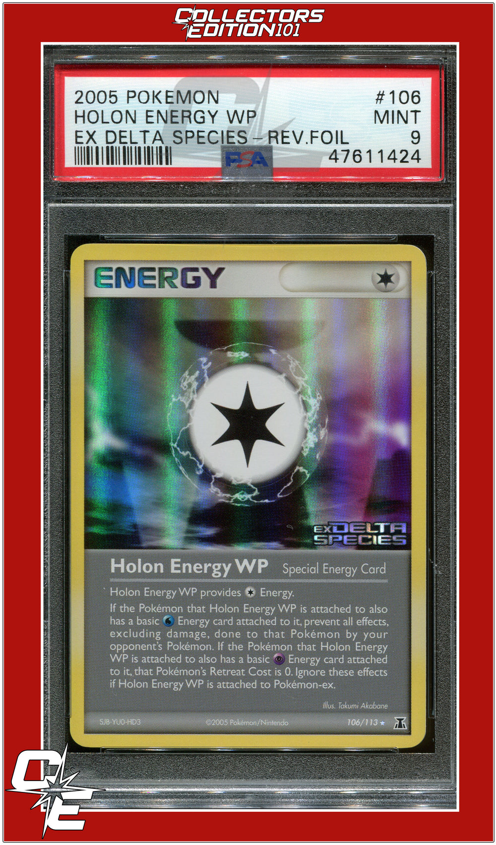 EX Delta Species 106 Holon Energy WP Reverse Foil PSA 9