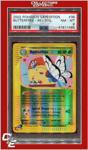 Expedition 38 Butterfree Reverse Foil PSA 8