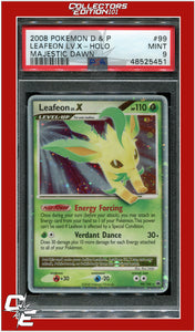 Mavin  Leafeon LV X. Majestic Dawn Pokemon Card 99/100 PSA 7 Near