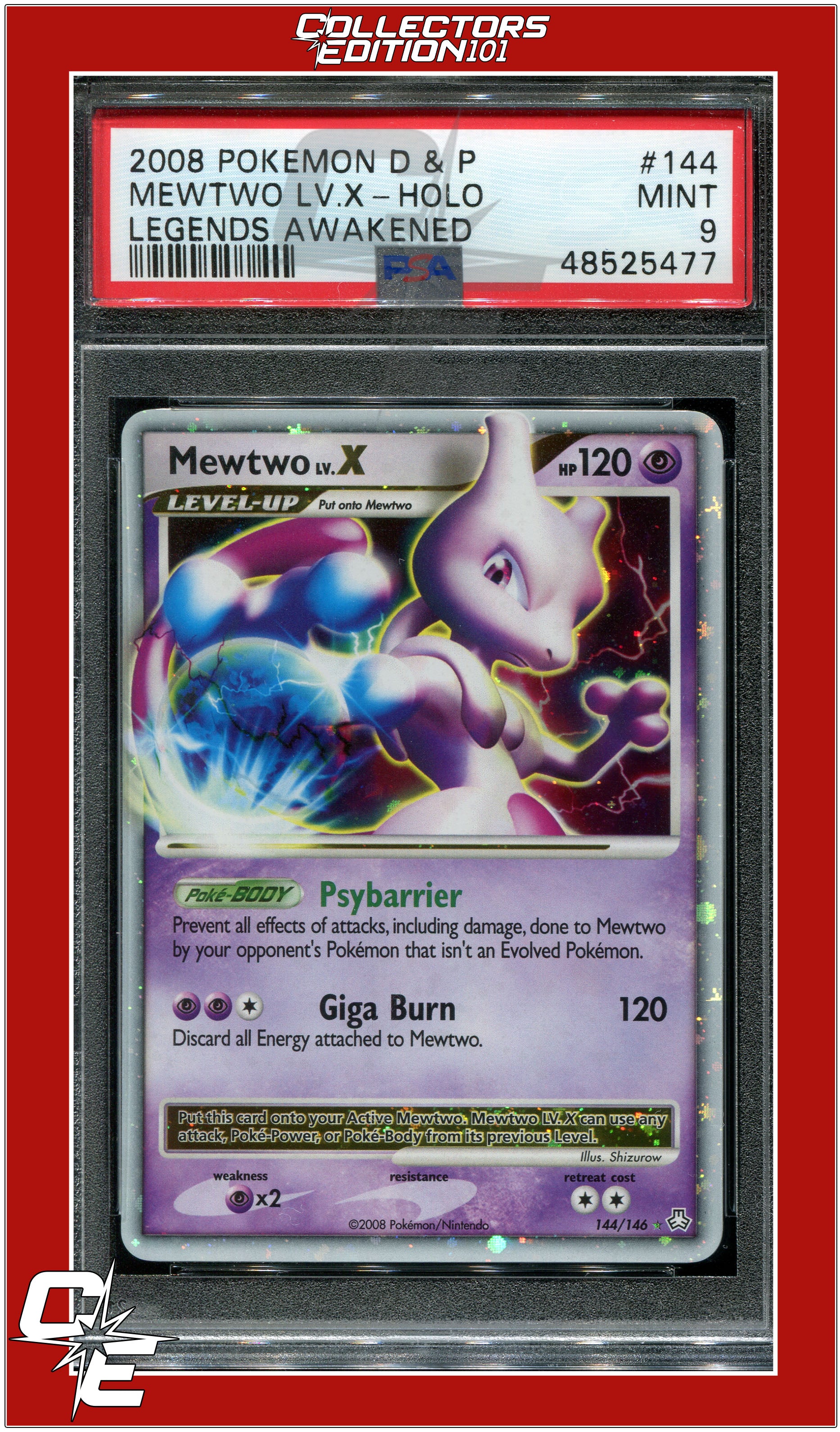 Mavin  Pokémon TCG Mewtwo LV.X Legends Awakened 144 Holo Rare