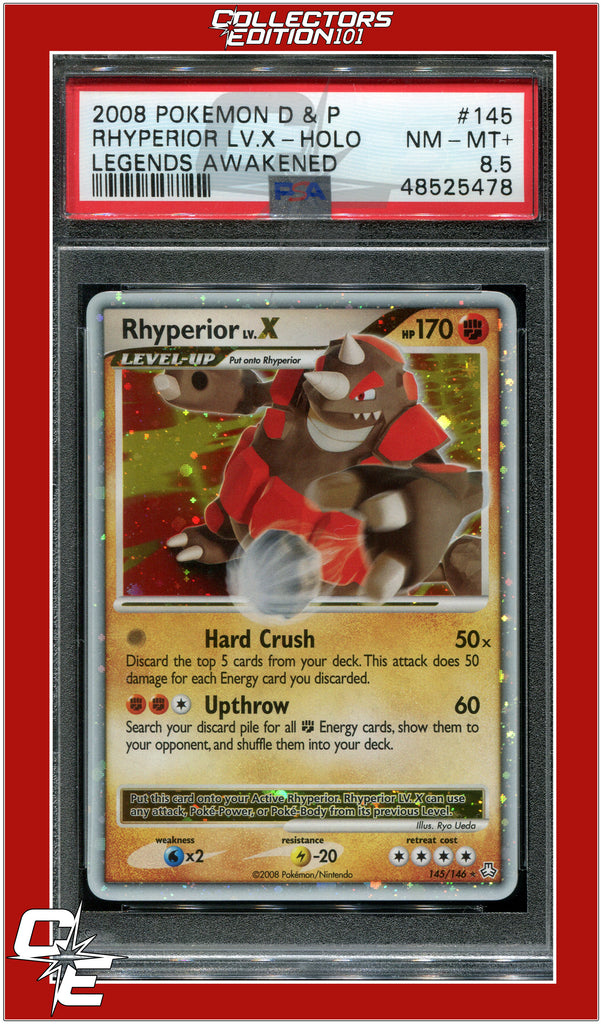  Pokemon - Rhyperior LV.X (145) - Legends Awakened