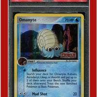 EX Power Keepers 56 Omanyte Reverse Foil PSA 8