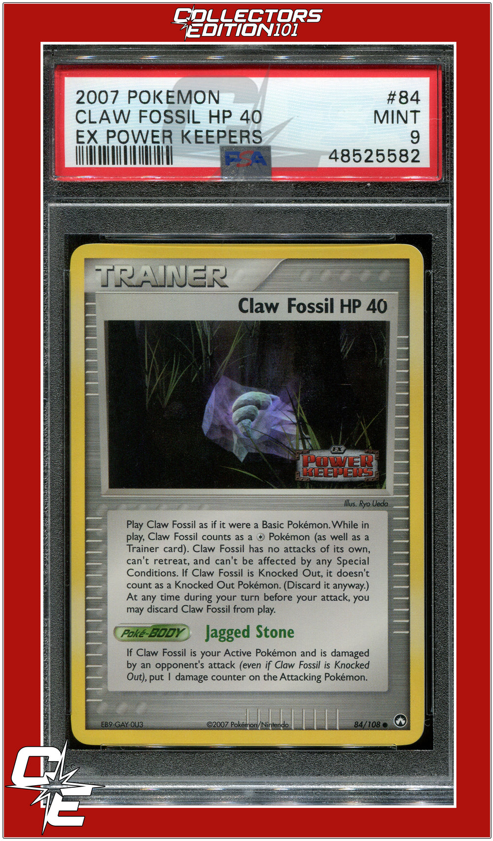 EX Power Keepers 84 Claw Fossil HP 40 PSA 9