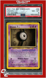 Neo Discovery 68 Unown I 1st Edition PSA 8