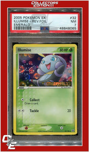 EX Emerald 32 Illumise Reverse Foil PSA 7