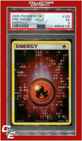 EX Emerald 102 Fire Energy Holo PSA 5 *SWIRL*
