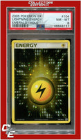 EX Emerald 104 Lightning Energy Holo PSA 8
