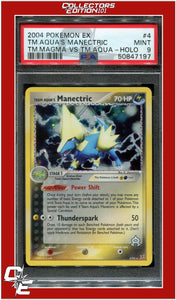 EX Team Magma vs Team Aqua 4 Team Aqua's Manectric Holo PSA 9