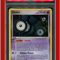 EX Unseen Forces I/28 Unown Holo PSA 7