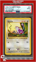 Base Set 61 Rattata 1st Edition PSA 9
