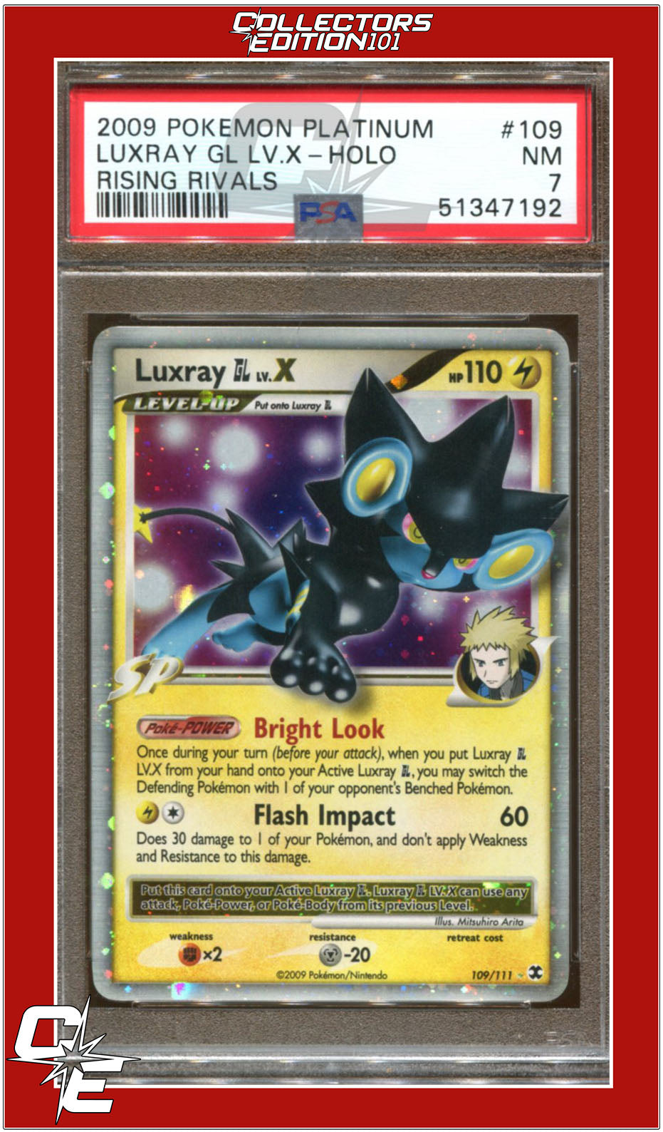 Rising Rivals 109 Luxray GL LV.X Holo PSA 7