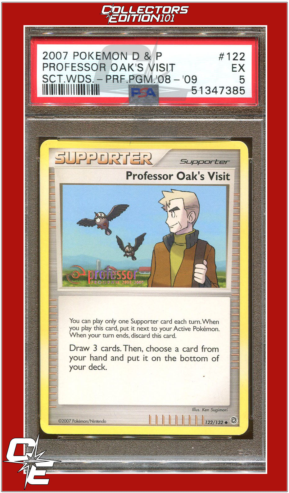 Secret Wonders 122 Professor Oak's Visit Professor Program '08-'09 PSA 5