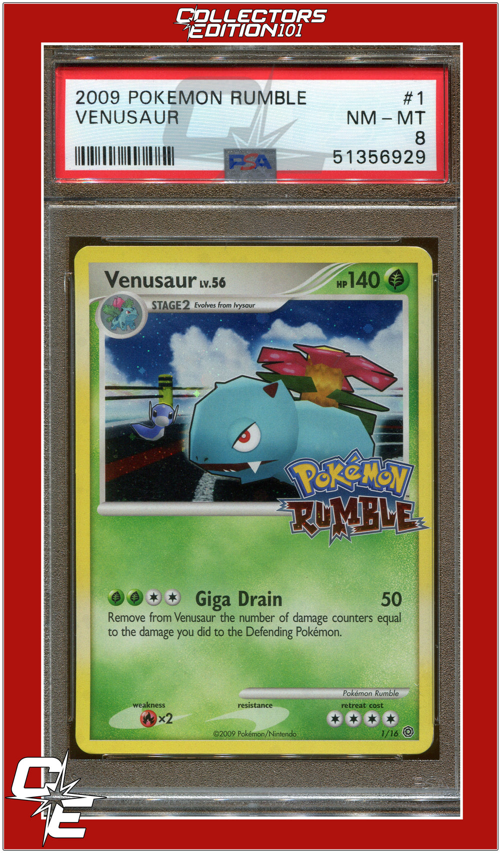 Pokemon Rumble 1 Venusaur PSA 8