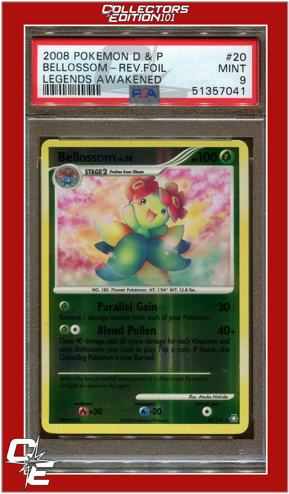 Legends Awakened 20 Bellossom Reverse Foil PSA 9