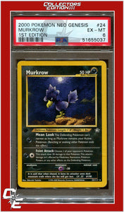Neo Genesis 1st Edition 24 Murkrow PSA 6