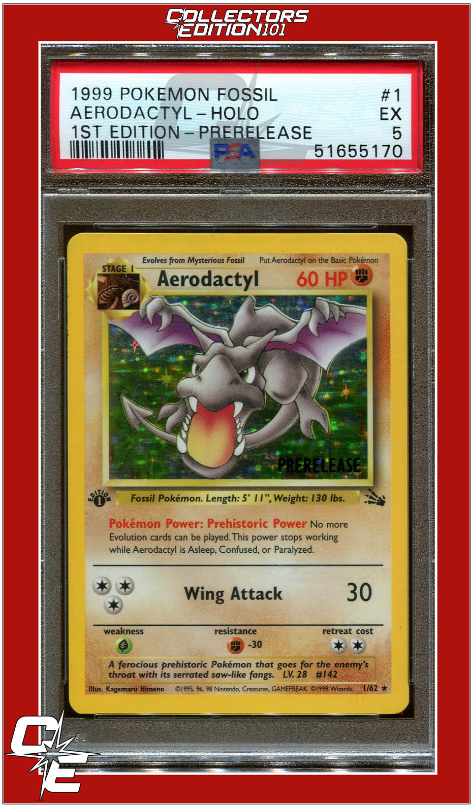 1999 Nintendo Pokemon Fossil Aerodactyl