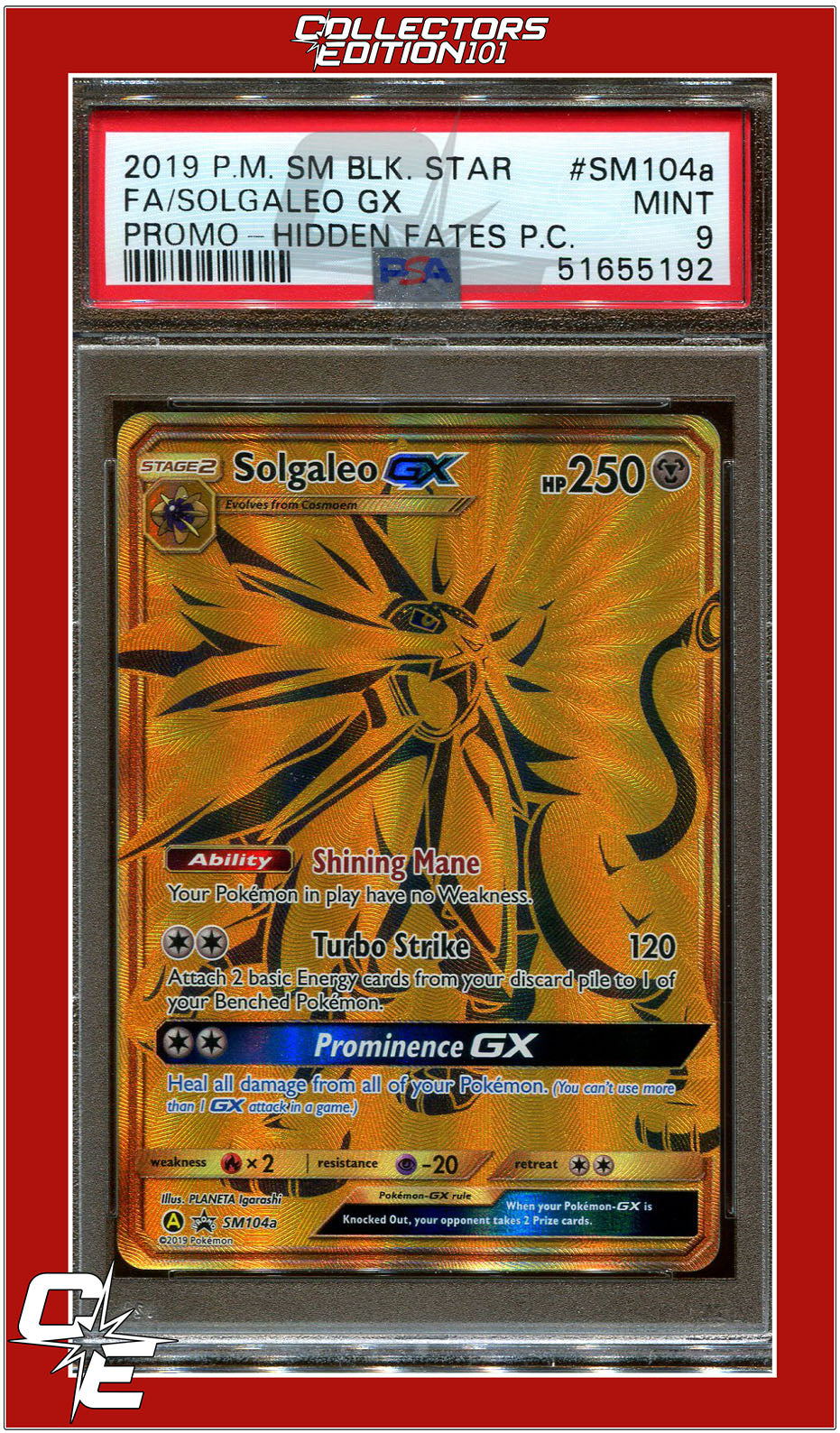 Solgaleo GX - PSA Graded Pokemon Cards - Pokemon