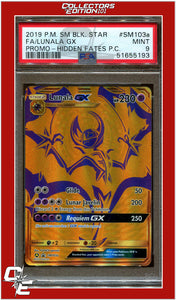 SM Black Star Promo SM103a Full Art Lunala GX Hidden Fates PSA 9