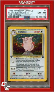 Jungle 1 Clefable 1st Edition Holo PSA 8