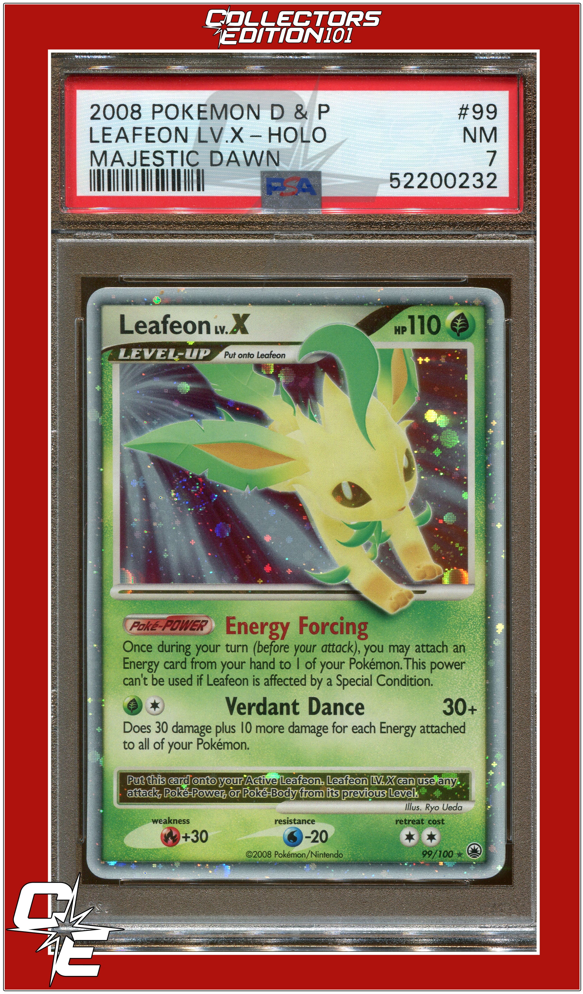 Leafeon LV.X 99/100 Majestic Dawn Holo ULTRA RARE - Pokemon TCG