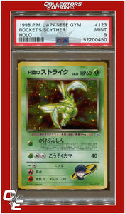 Japanese Gym 123 Rocket's Scyther Holo PSA 9