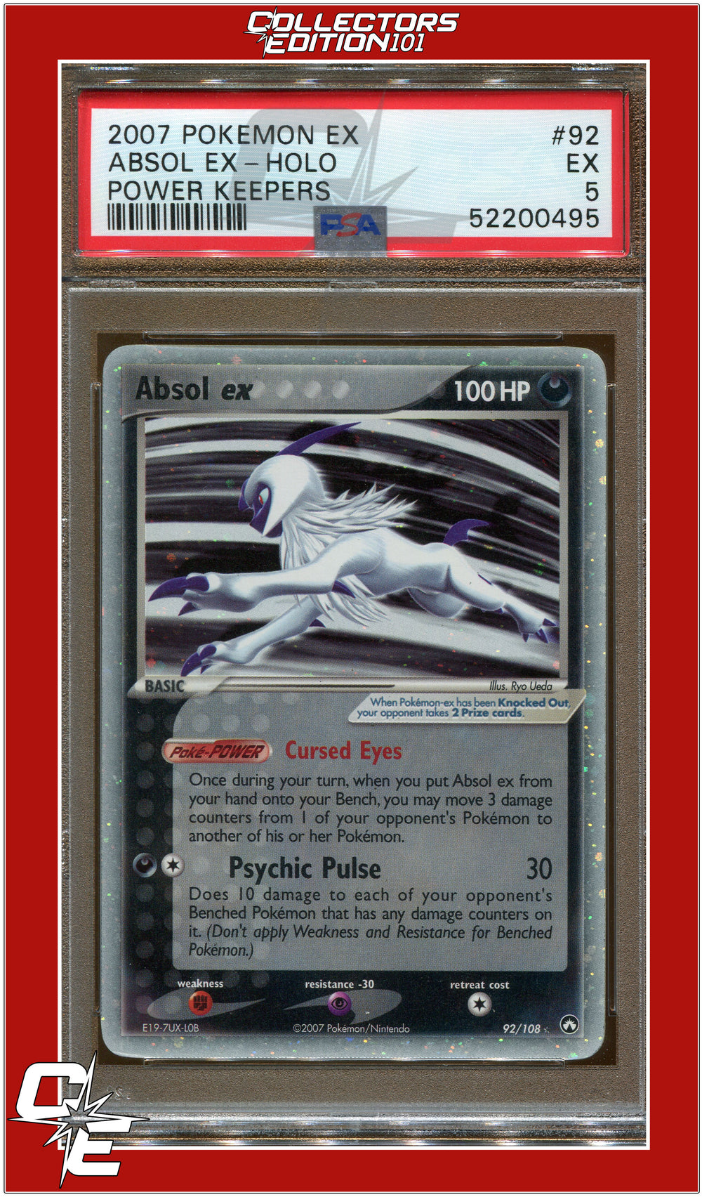 EX Power Keepers 92 Absol EX Holo PSA 5