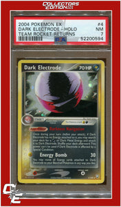 EX Team Rocket Returns 4 Dark Electrode Holo PSA 7