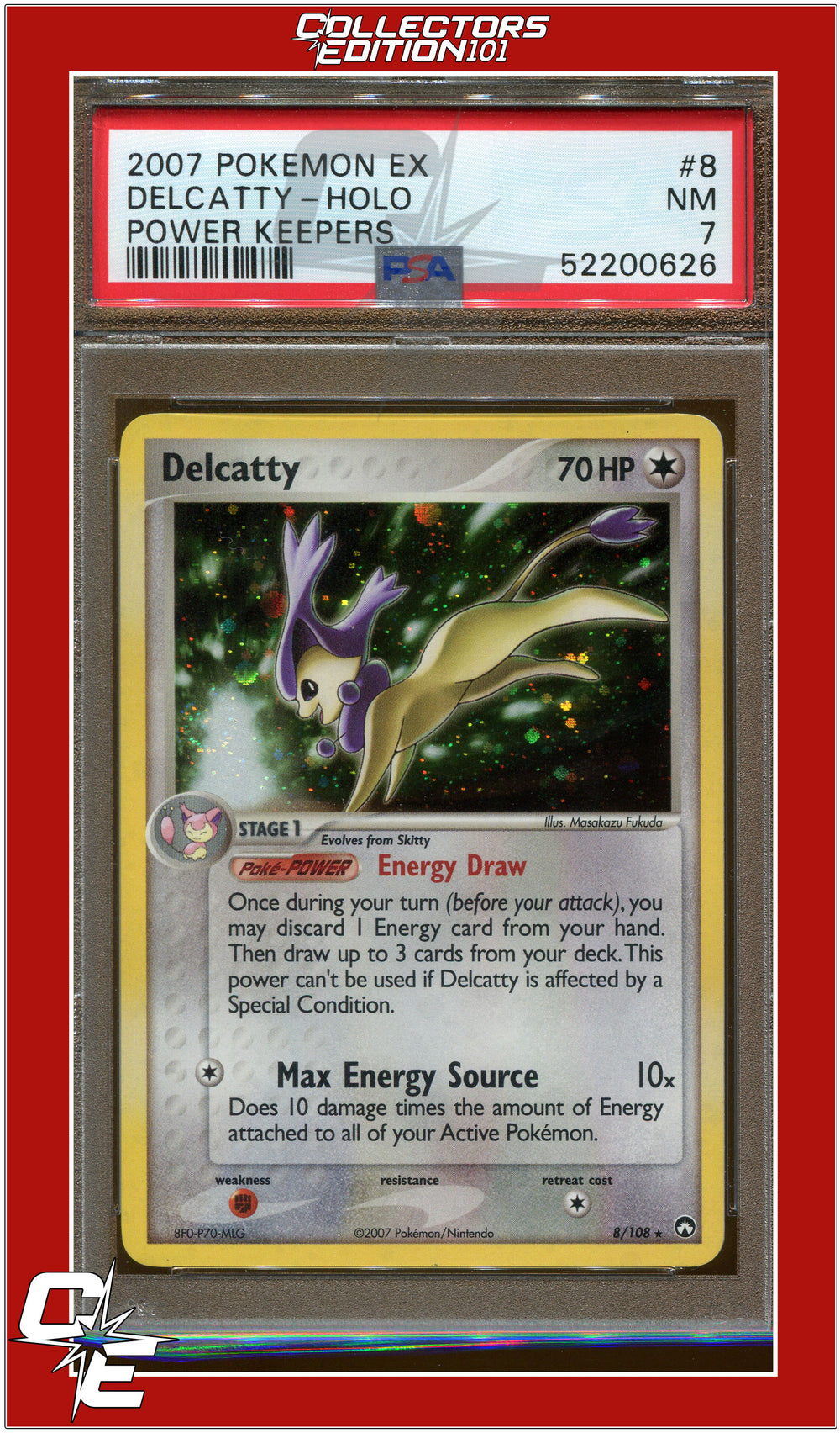 EX Power Keepers 8 Delcatty Holo PSA 7
