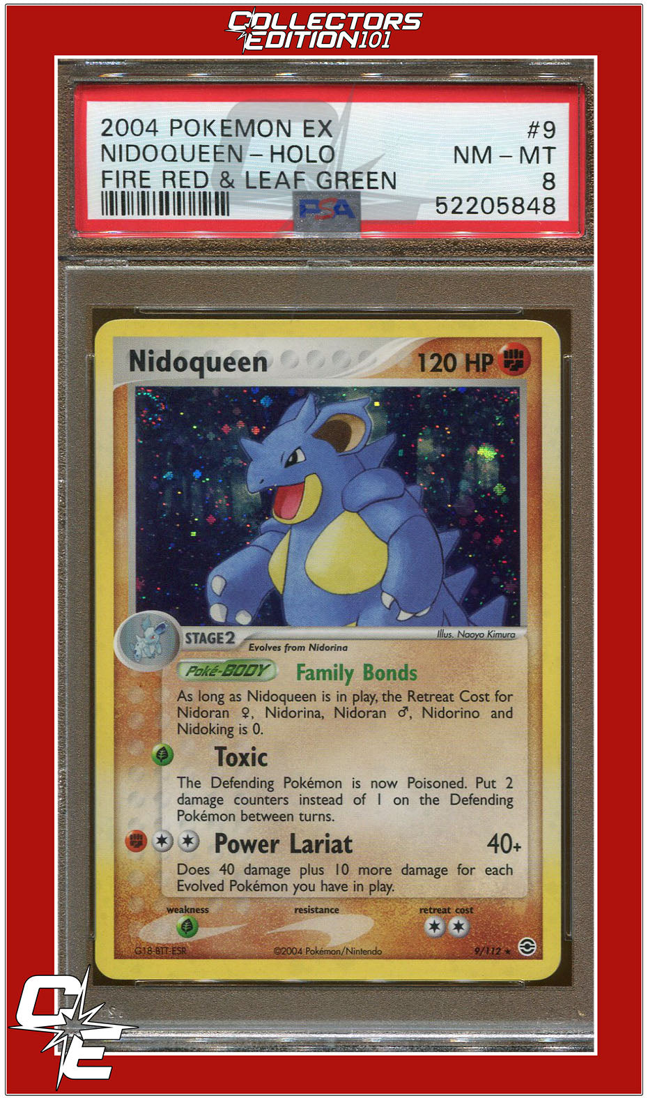 EX FireRed LeafGreen 9 Nidoqueen Holo PSA 8