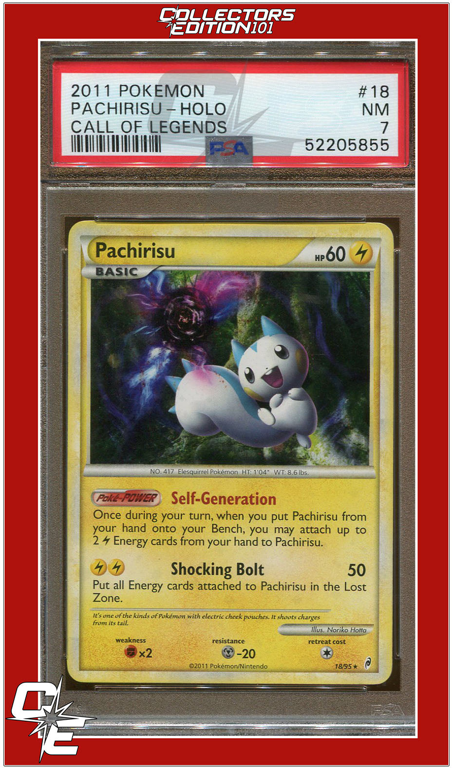 Call of Legends 18 Pachirisu Holo PSA 7