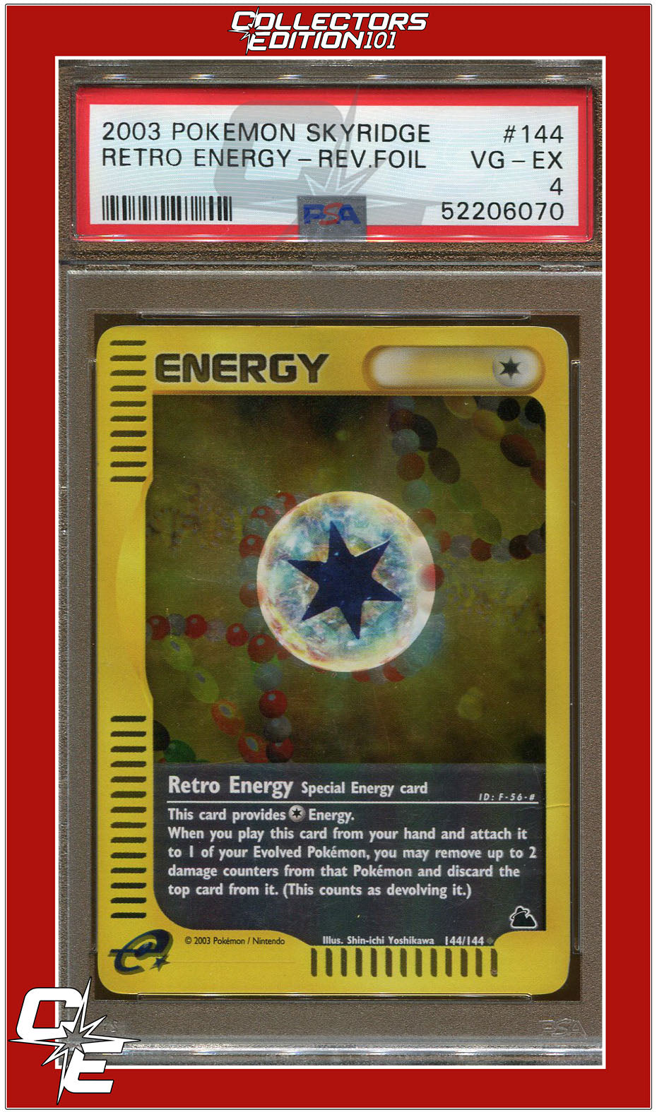 Skyridge 144 Retro Energy Reverse Foil PSA 4