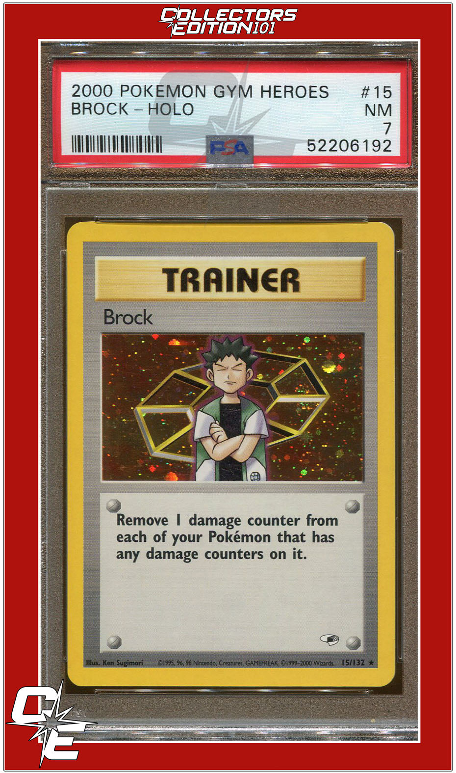 Gym Heroes 15 Brock Holo PSA 7