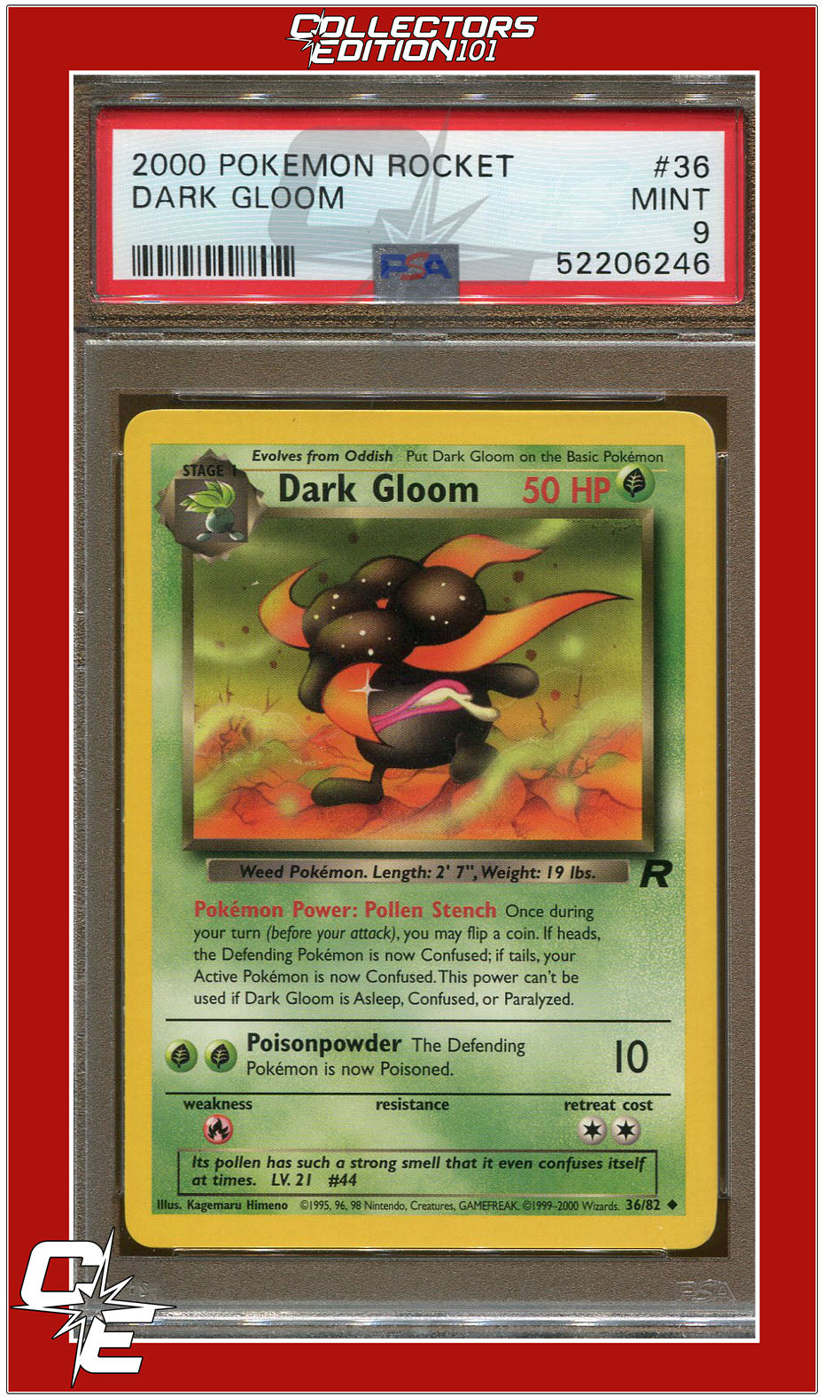 Team Rocket 36 Dark Gloom PSA 9