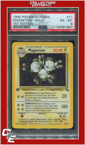 Fossil 11 Magneton Holo 1st Edition PSA 6