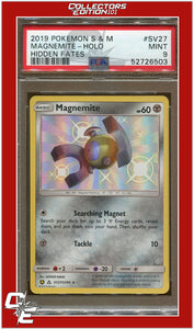 Hidden Fates SV27 Magnemite Holo PSA 9