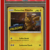 Detective Pikachu SM190 Detective Pikachu Holo PSA 9