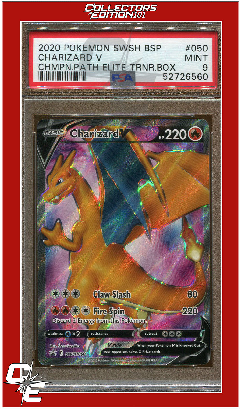 Mint 9 graded PSA charizard & outlet CGC Kingdra SWSH