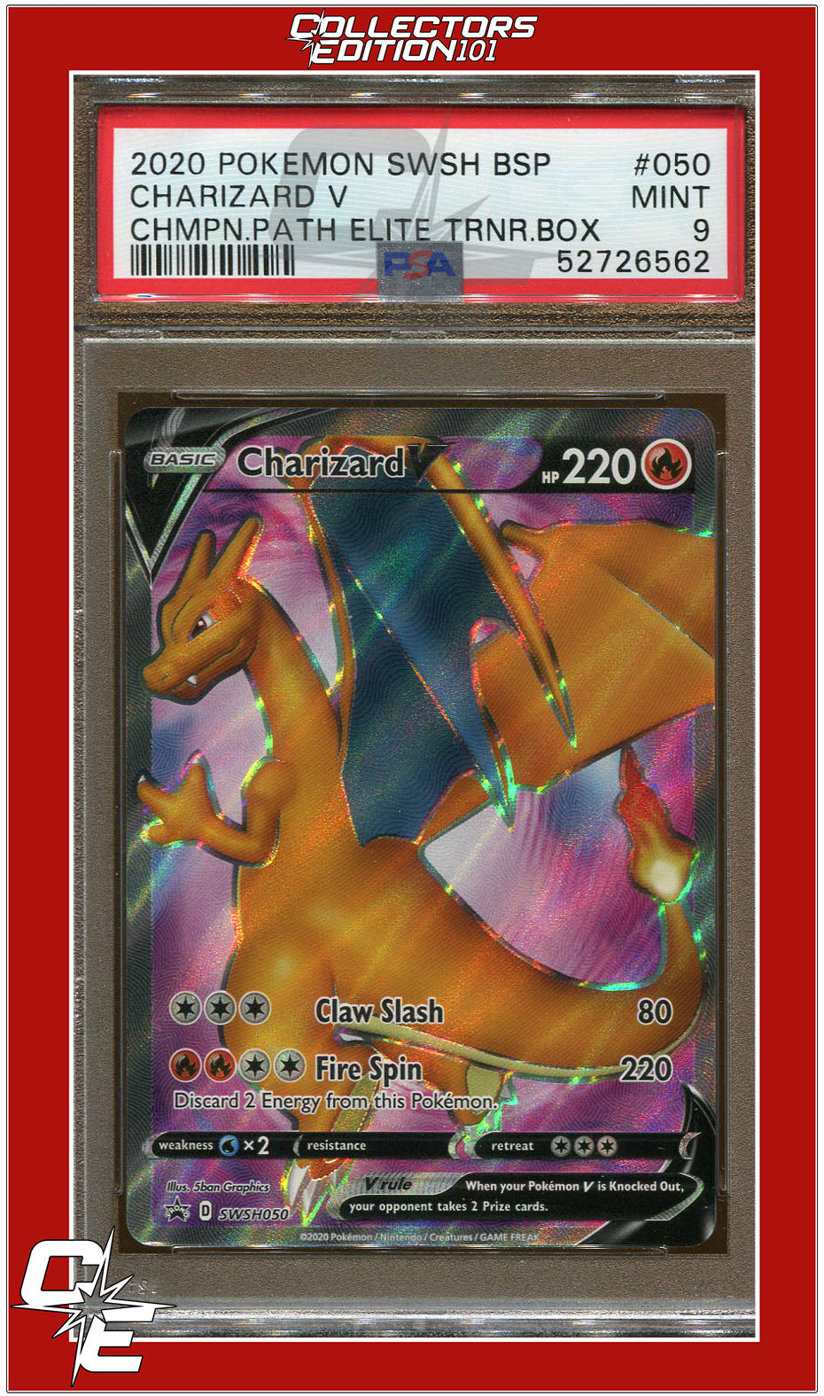 SWSH Black Star Promo 050 Charizard V PSA 9