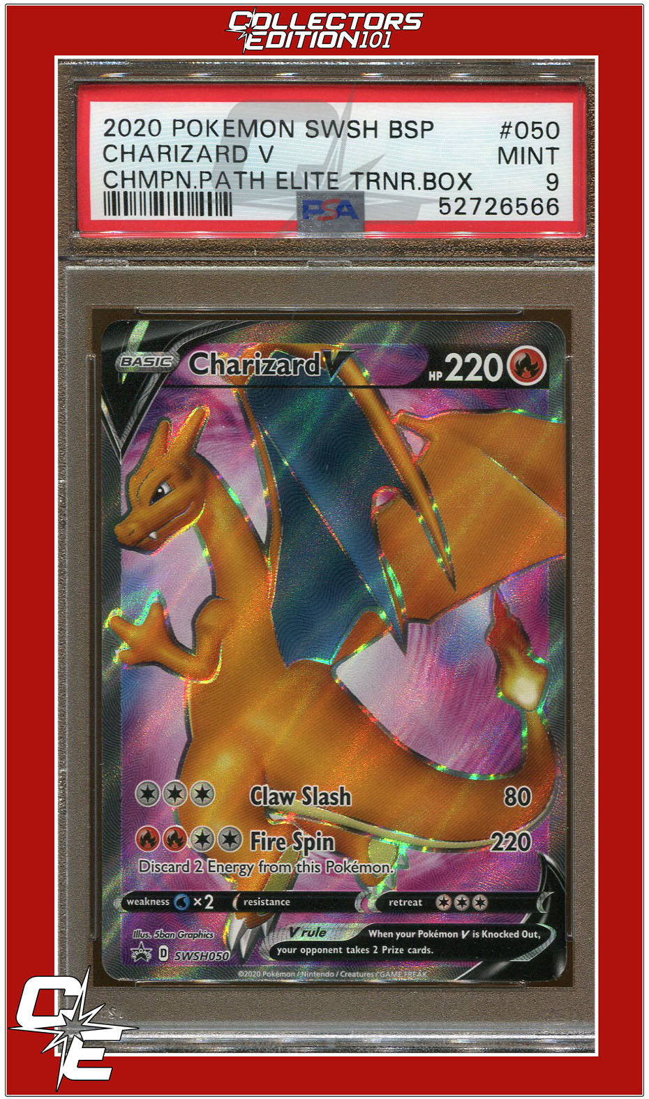 SWSH Black Star Promo 050 Charizard V PSA 9