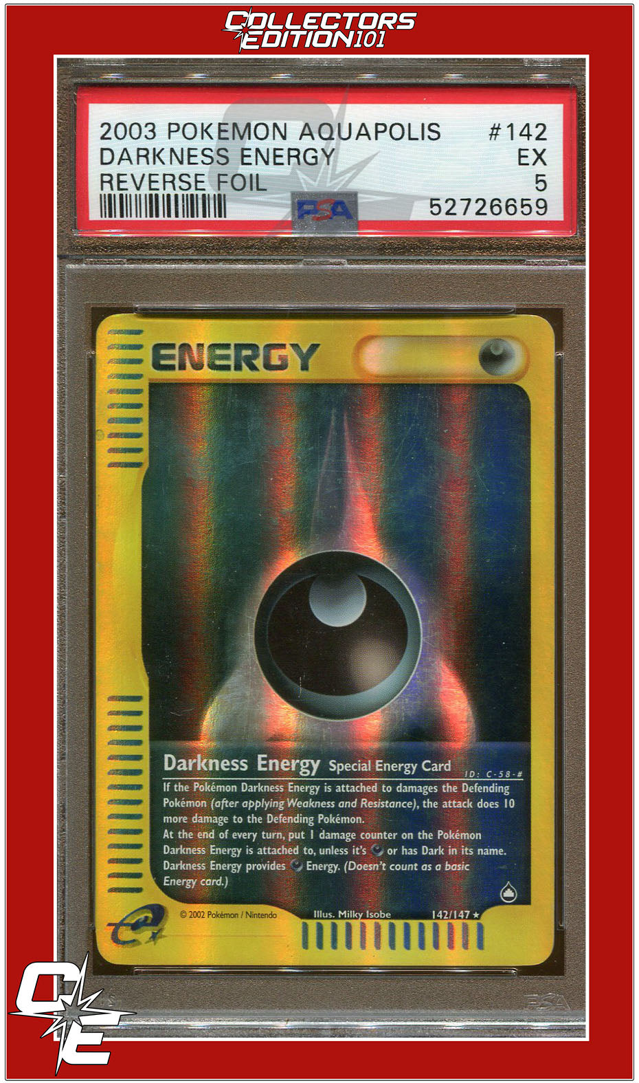 Aquapolis 142 Darkness Energy Reverse Foil PSA 5