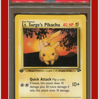 Gym Challenge 84 LT. Surge's Pikachu 1st Edition PSA 9