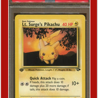 Gym Challenge 84 LT. Surge's Pikachu 1st Edition PSA 7