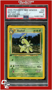 Neo Genesis 1st Edition 29 Bayleef PSA 9